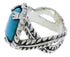Turquoise Jewelry Genuine Sterling Silver Ring Size 6-3/4 FX22770